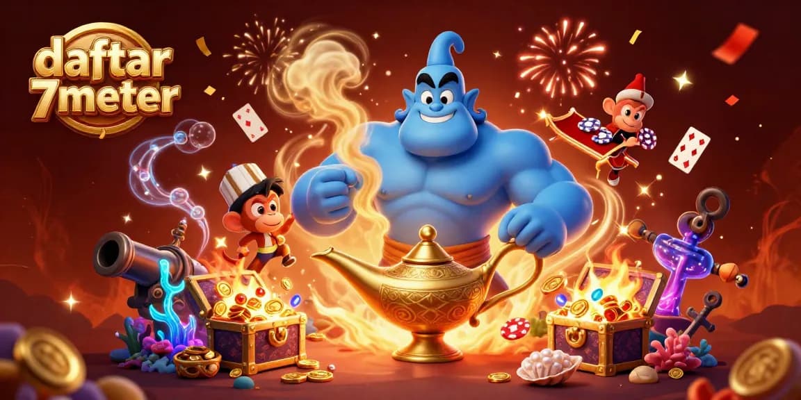 Experience excitement with daftar 7meter as the genie grants winning chances in a vibrant casino scene.