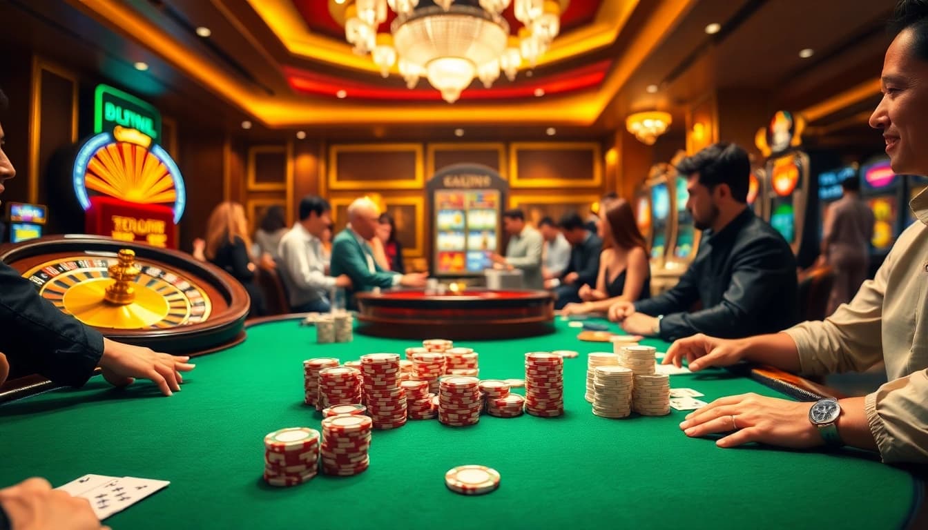 Experience thrilling gameplay at 789win trang chu with vibrant casino tables and exciting players.