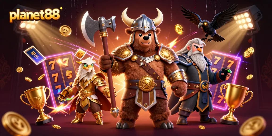 Win big at planet88 with enchanting 3D characters and vibrant slot game elements.