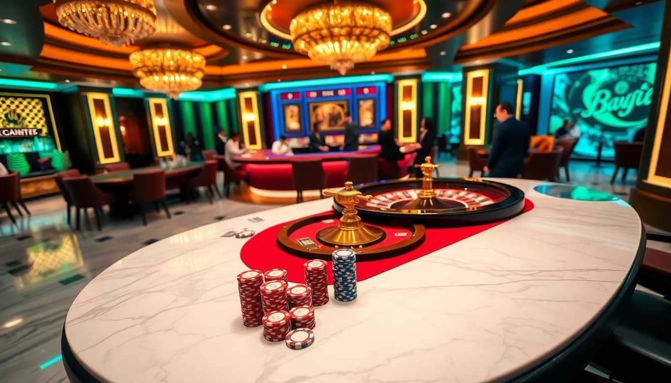 Poker players enjoying a game at Trang chủ 888VI's luxurious casino table, highlighting excitement.