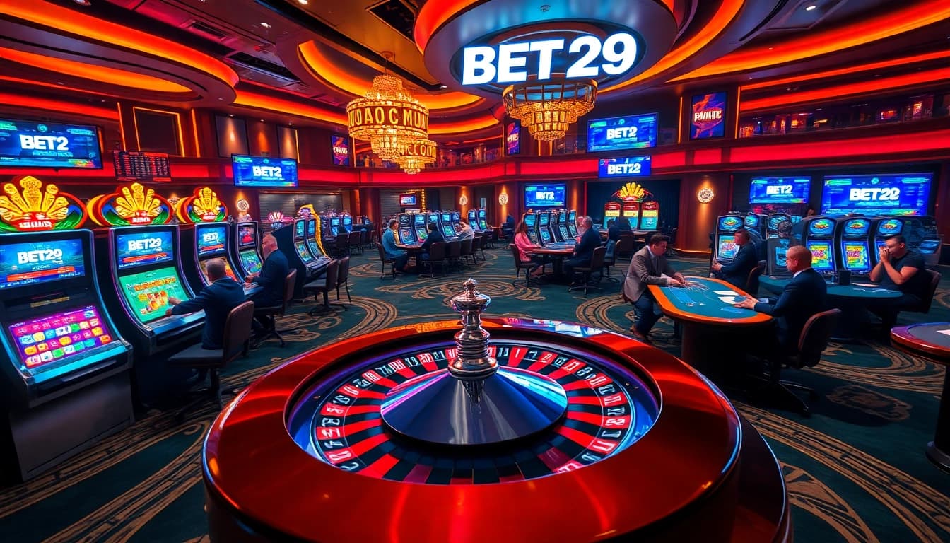 Play thrilling games at BET29 Casino with vibrant tables and immersive slots.