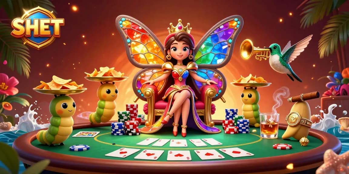 Engage in thrilling SH BET casino action surrounded by vibrant 3D illustrations.