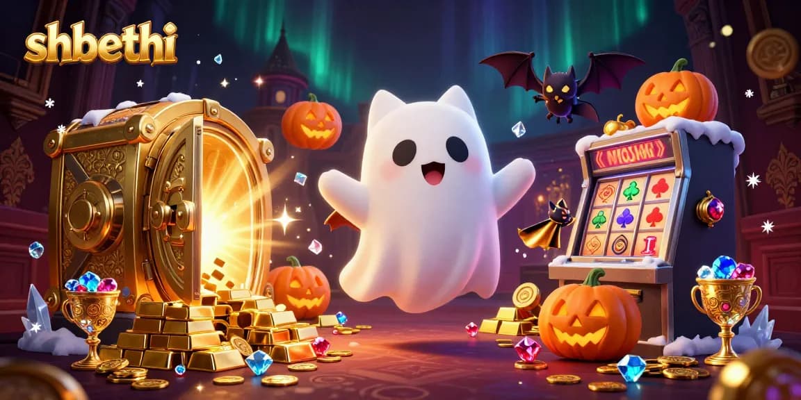 Bet big and win big with shbethi in this lively haunted casino scene.