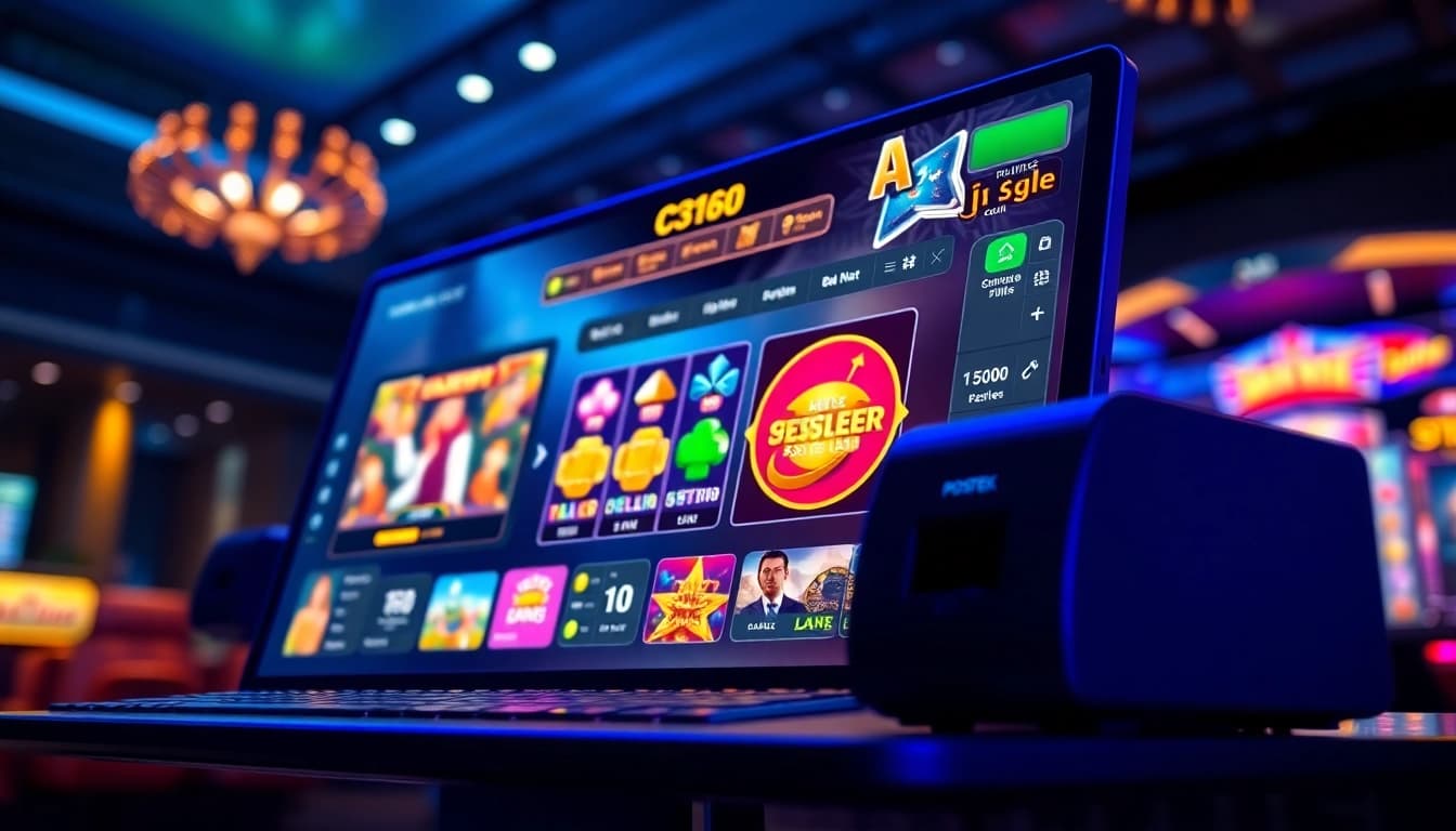 Exciting C168 casino gaming interface showcasing vibrant slots and sports betting options.