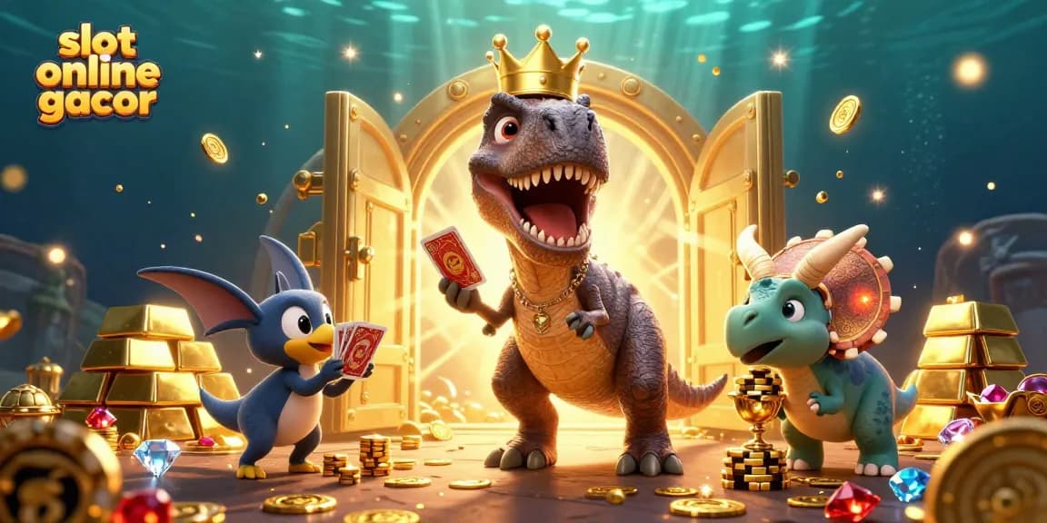 Menggali slot online gacor dengan T-Rex, pterodactyl, dan triceratops di dunia kasino.
