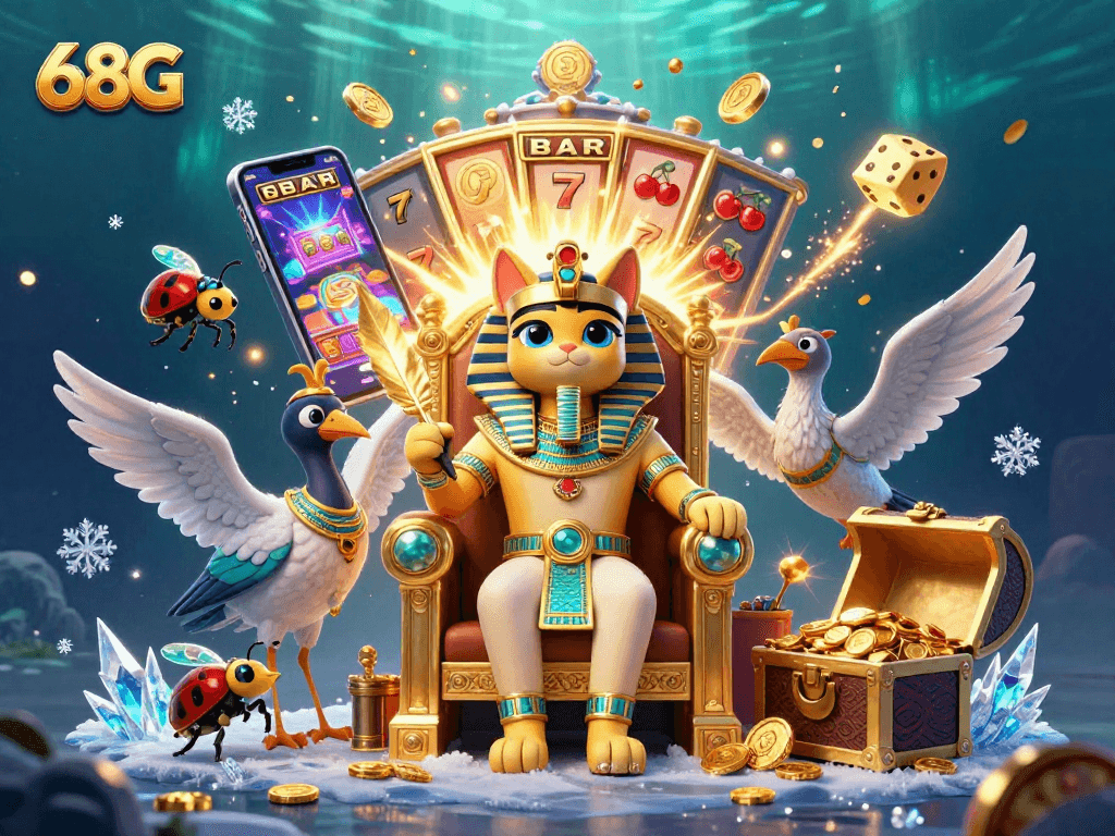 Ganhe com 68G em um cassino vibrante com um faraó egípcio e jackpot explosivo.