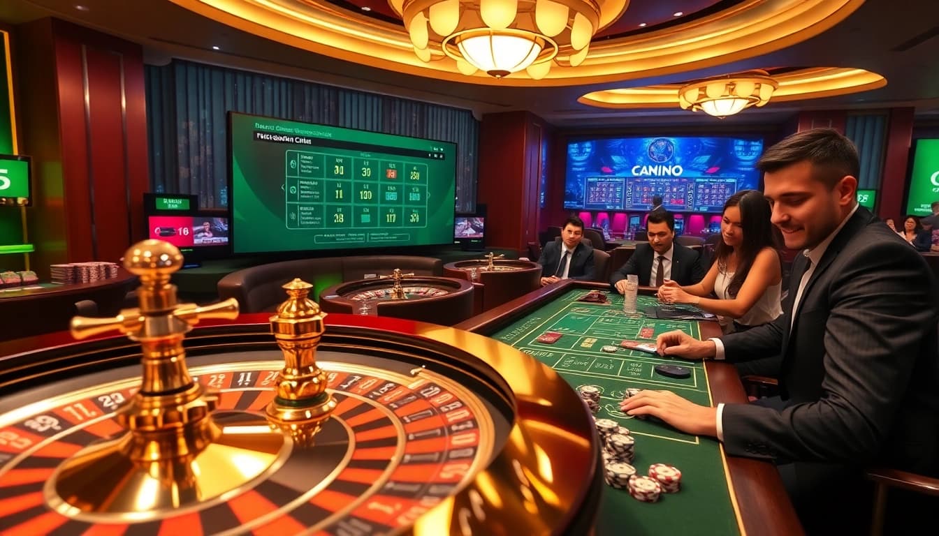 Experience the excitement of gambling at https://onew88.com/ with a luxurious casino atmosphere showcasing poker and roulette.