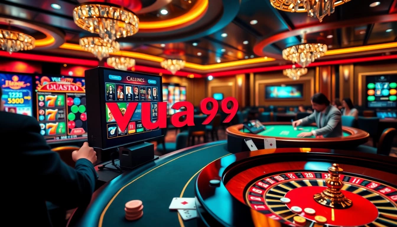 Experience excitement at vua99 with a vibrant online casino scene, showcasing thrilling games and players.