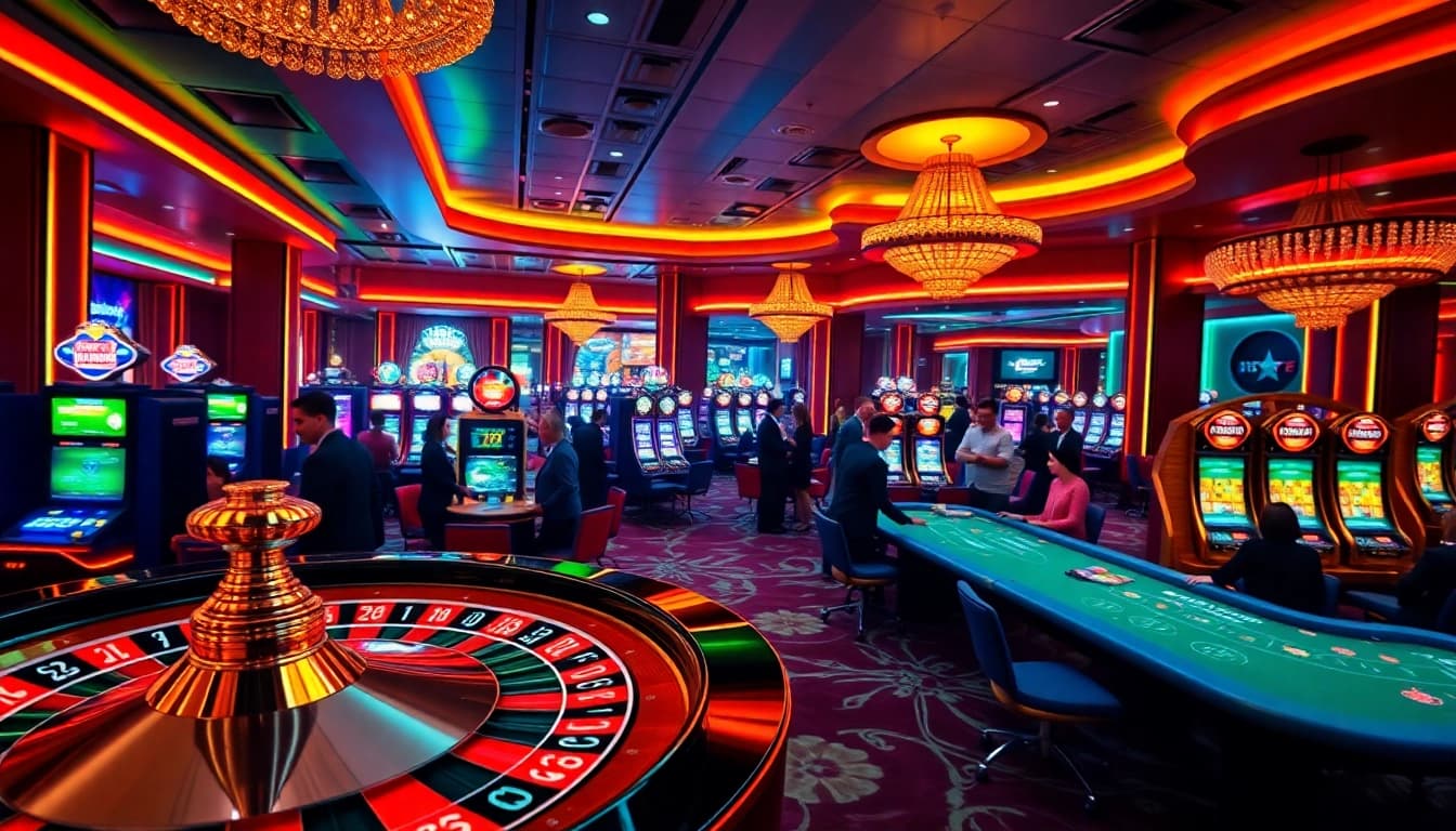 Experience the excitement of 'bet 88' with luxurious casino scenes featuring roulette wheels and lively gameplay.