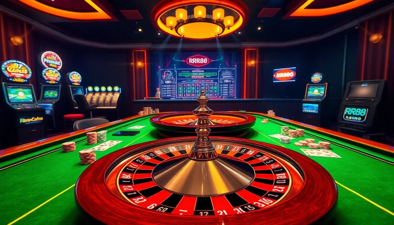 Engaging online gambling experience featuring Trang Chủ RR88 with immersive virtual casino elements.