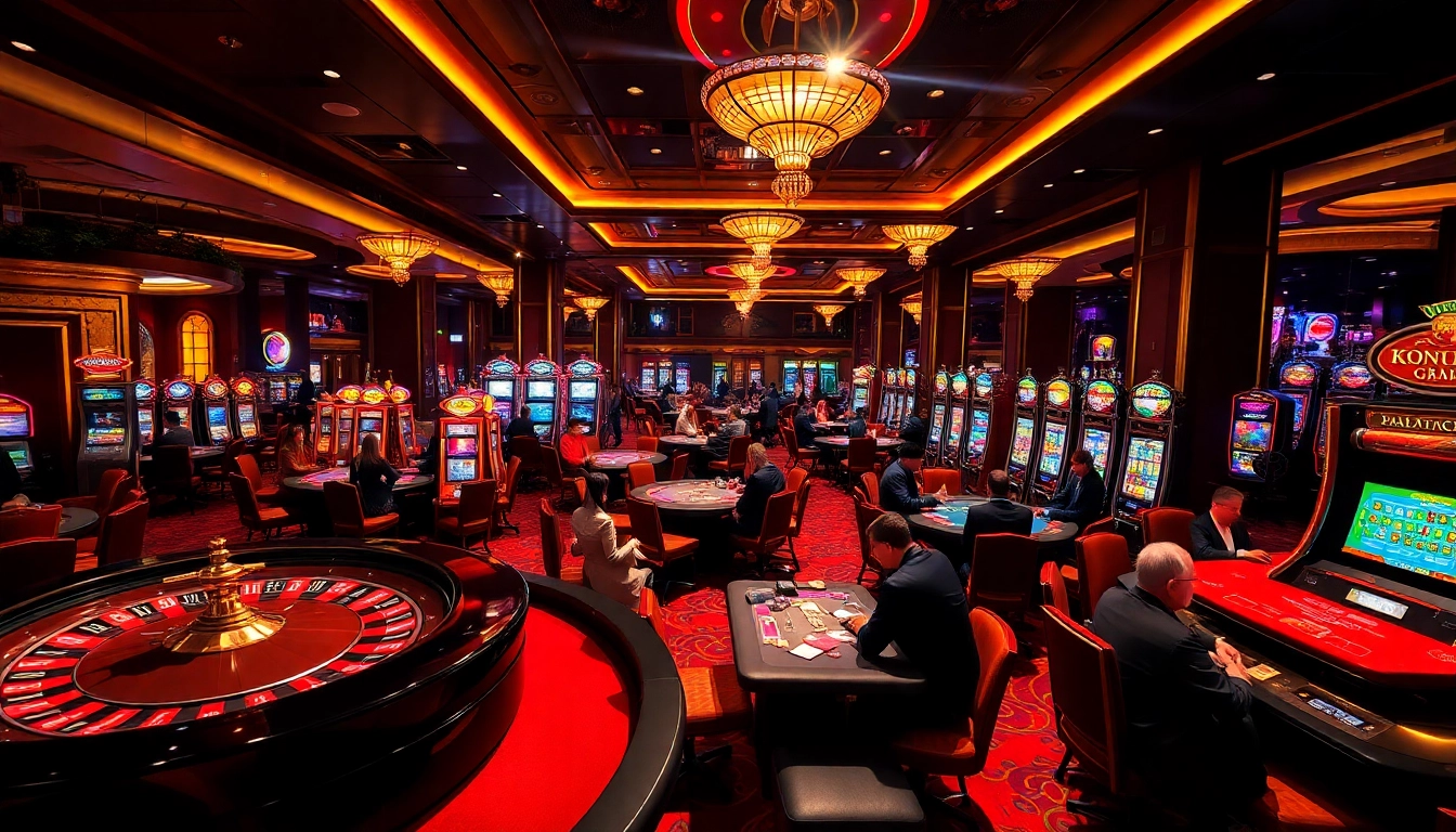 High-stakes gamblers enjoy the excitement at Vmax casino tables with stunning decor.