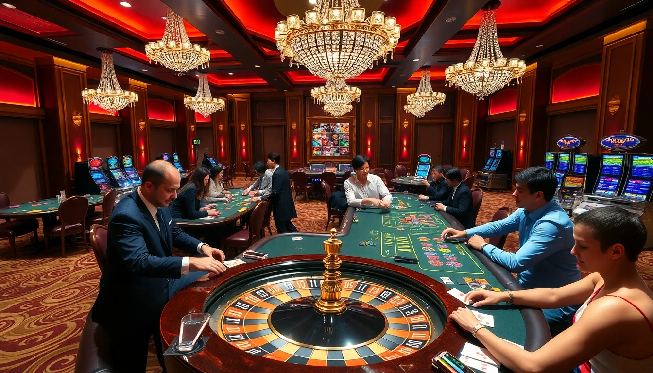 Experience the excitement at CM88's vibrant casino with roulette and poker tables.