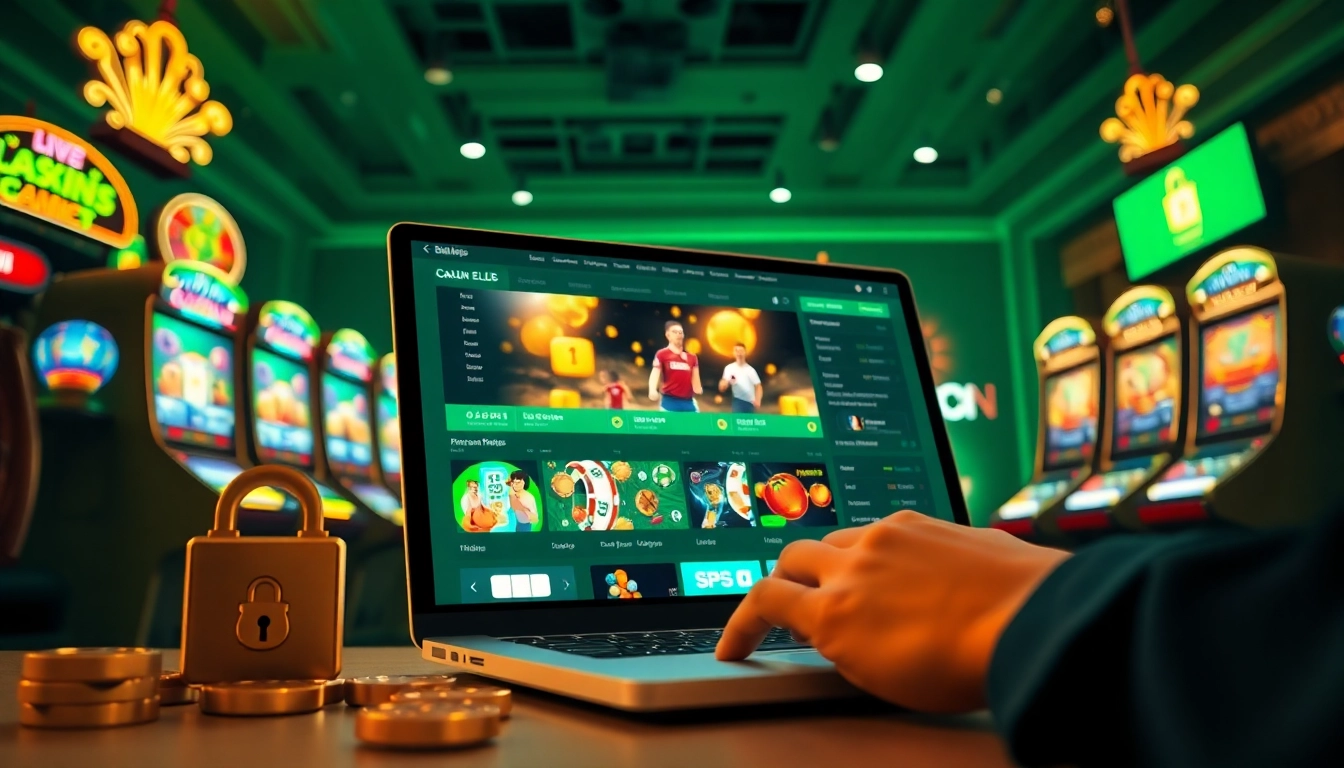 An interactive online gambling platform scene featuring bolagacor, showcasing vibrant games and a friendly atmosphere.
