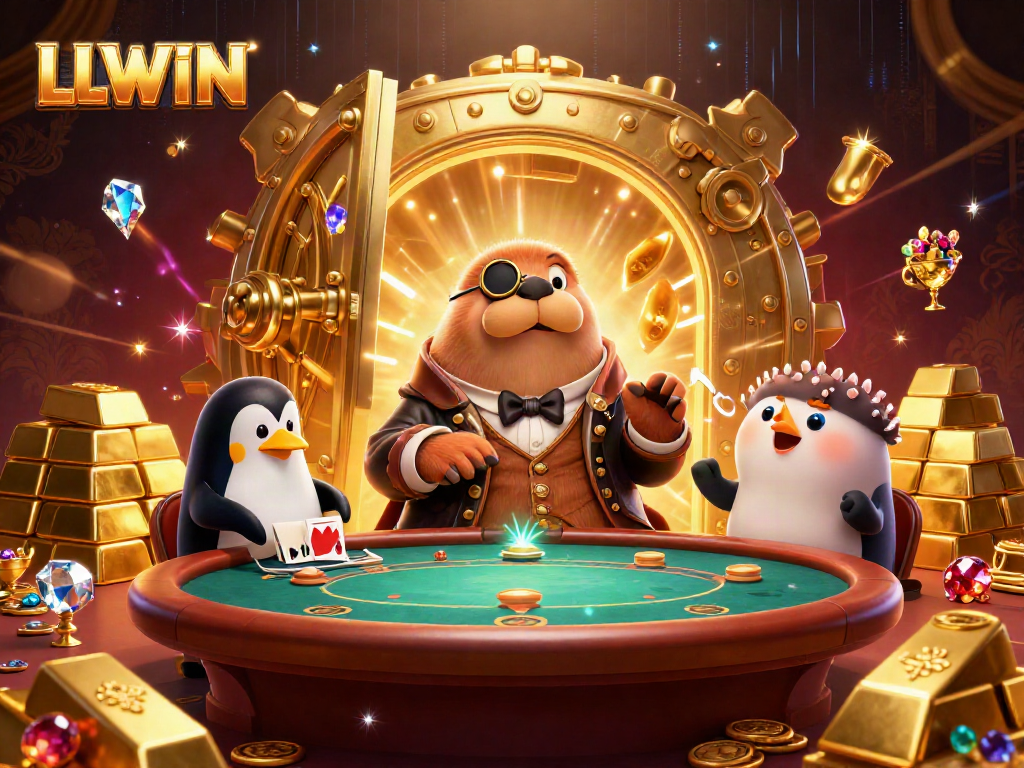 Experience thrilling poker action at LLWIN with whimsical underwater characters and dazzling treasure.