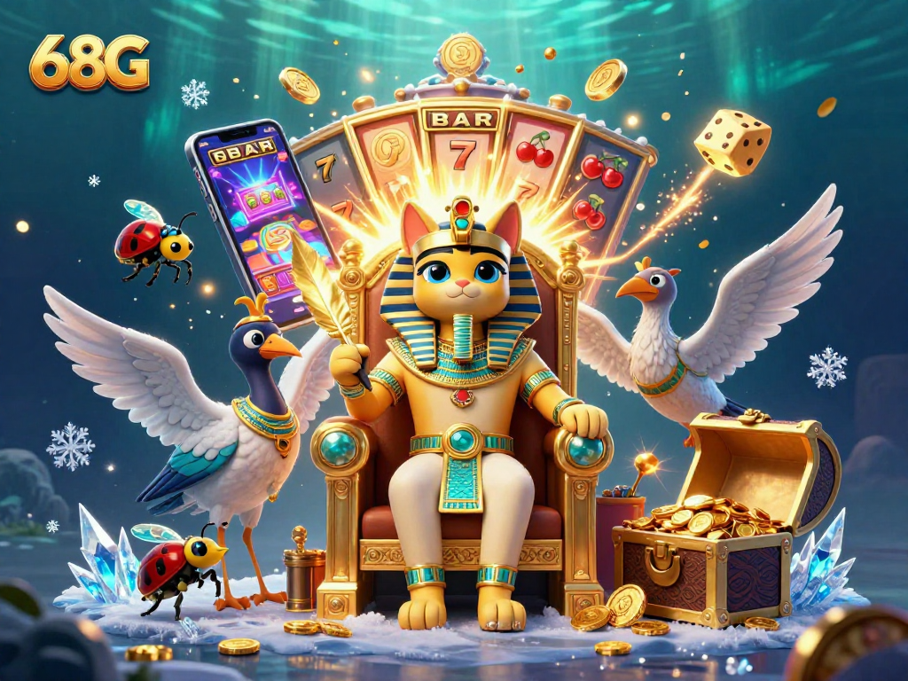Ganhe com 68G em um cassino vibrante com um faraó egípcio e jackpot explosivo.