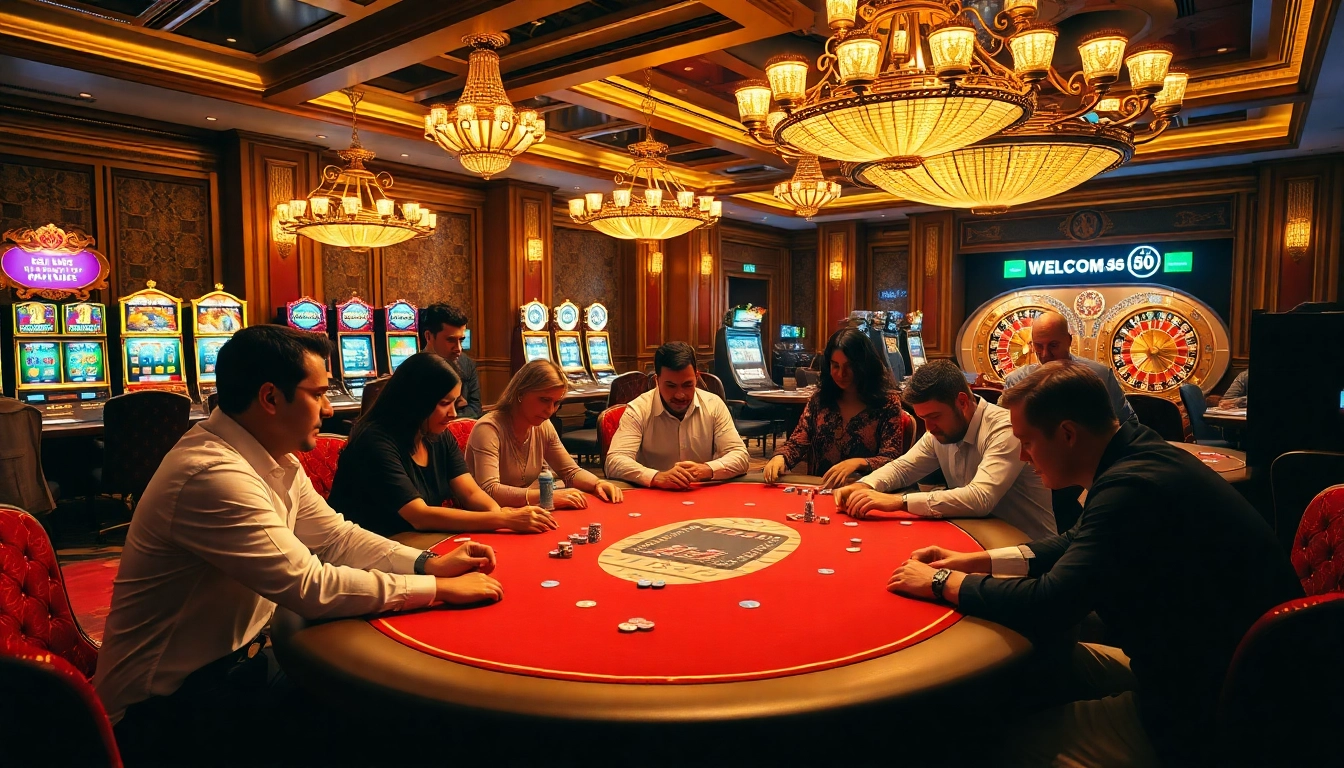 Players engage in high-stakes poker at https://lc88pro.com/ casino, showcasing excitement and strategy.