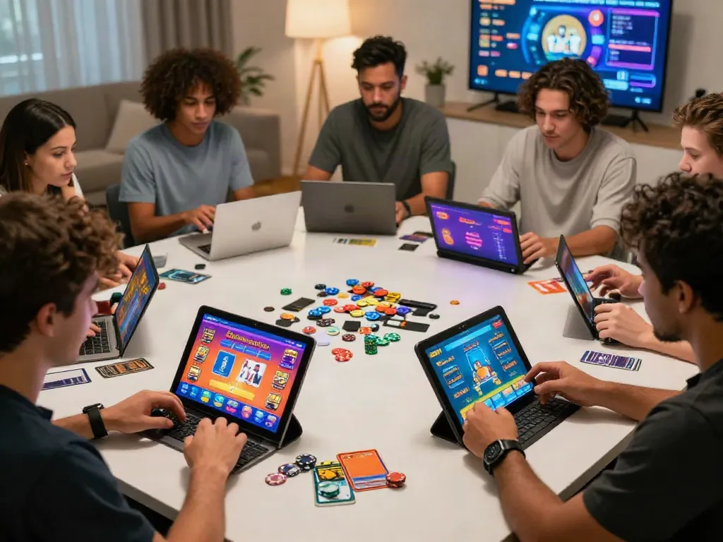 Rajatogel - Pemain togel online berpartisipasi dalam permainan lotere digital dengan perangkat di lingkungan modern.