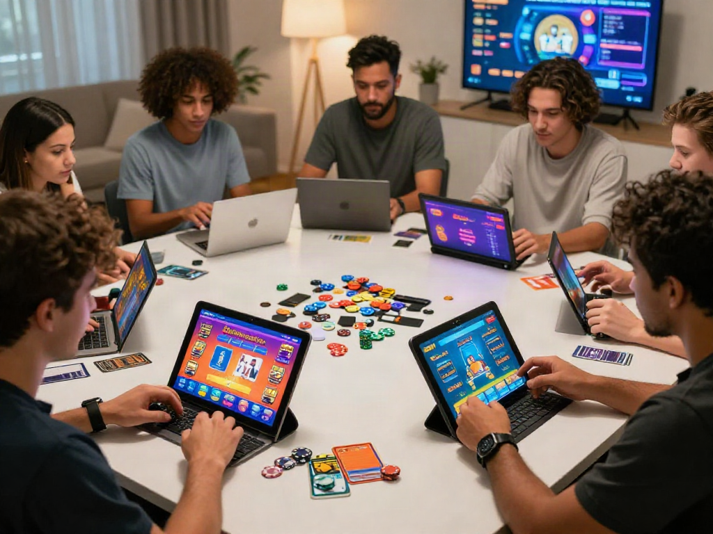 Rajatogel - Pemain togel online berpartisipasi dalam permainan lotere digital dengan perangkat di lingkungan modern.