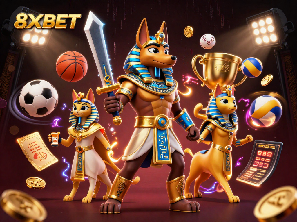 Experience the excitement of sports betting with 8XBET in this dynamic casino scene.