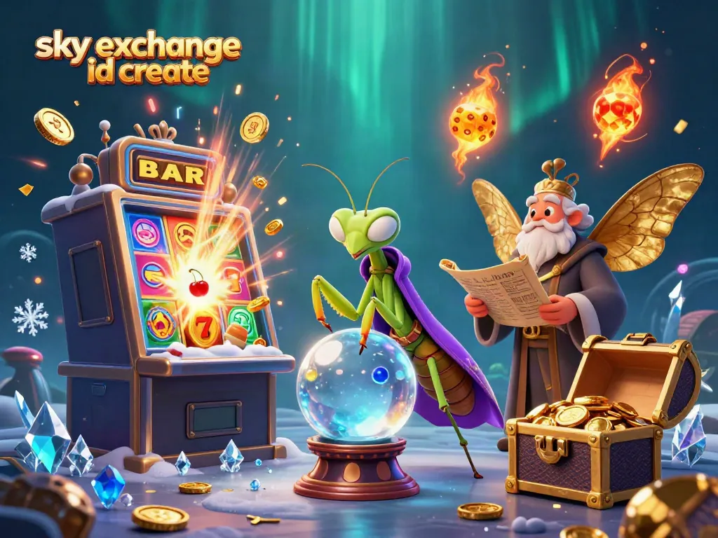 Engage with the sky exchange id create through a vibrant 3D casino illustration showcasing fun gaming elements and characters.