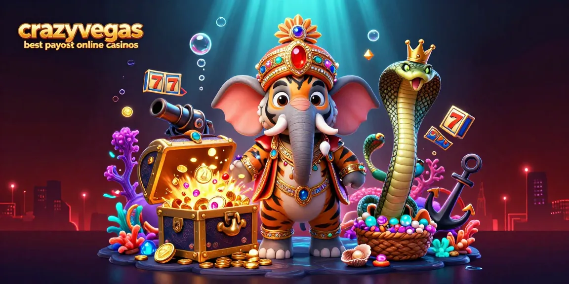Experience strategy and excitement with crazyvegas best payout online casinos, showcasing vibrant casino elements.